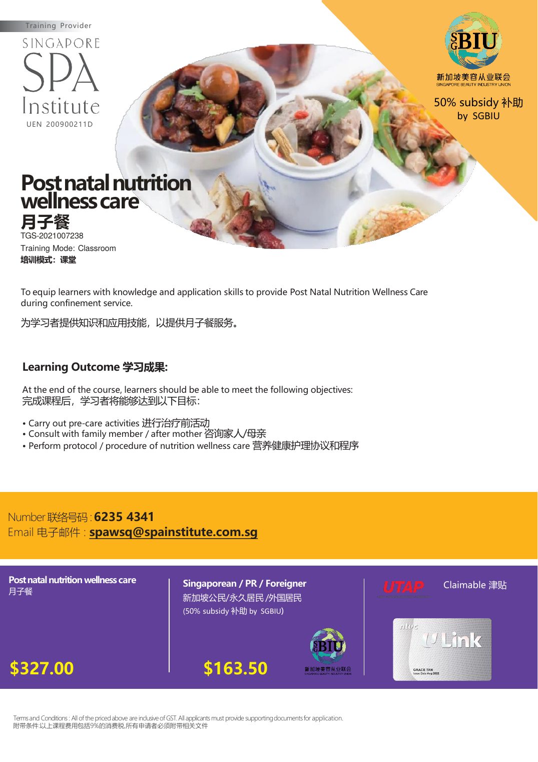 Official Post Natal Nutrition Wellness Care brochure